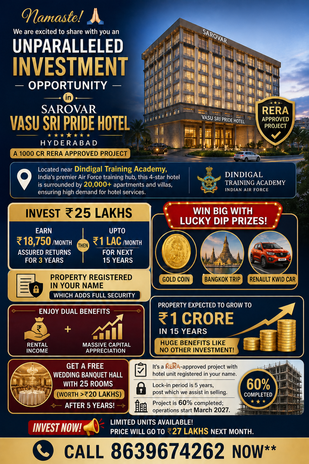 Hospitality Investment vs Fixed Deposit Chart
