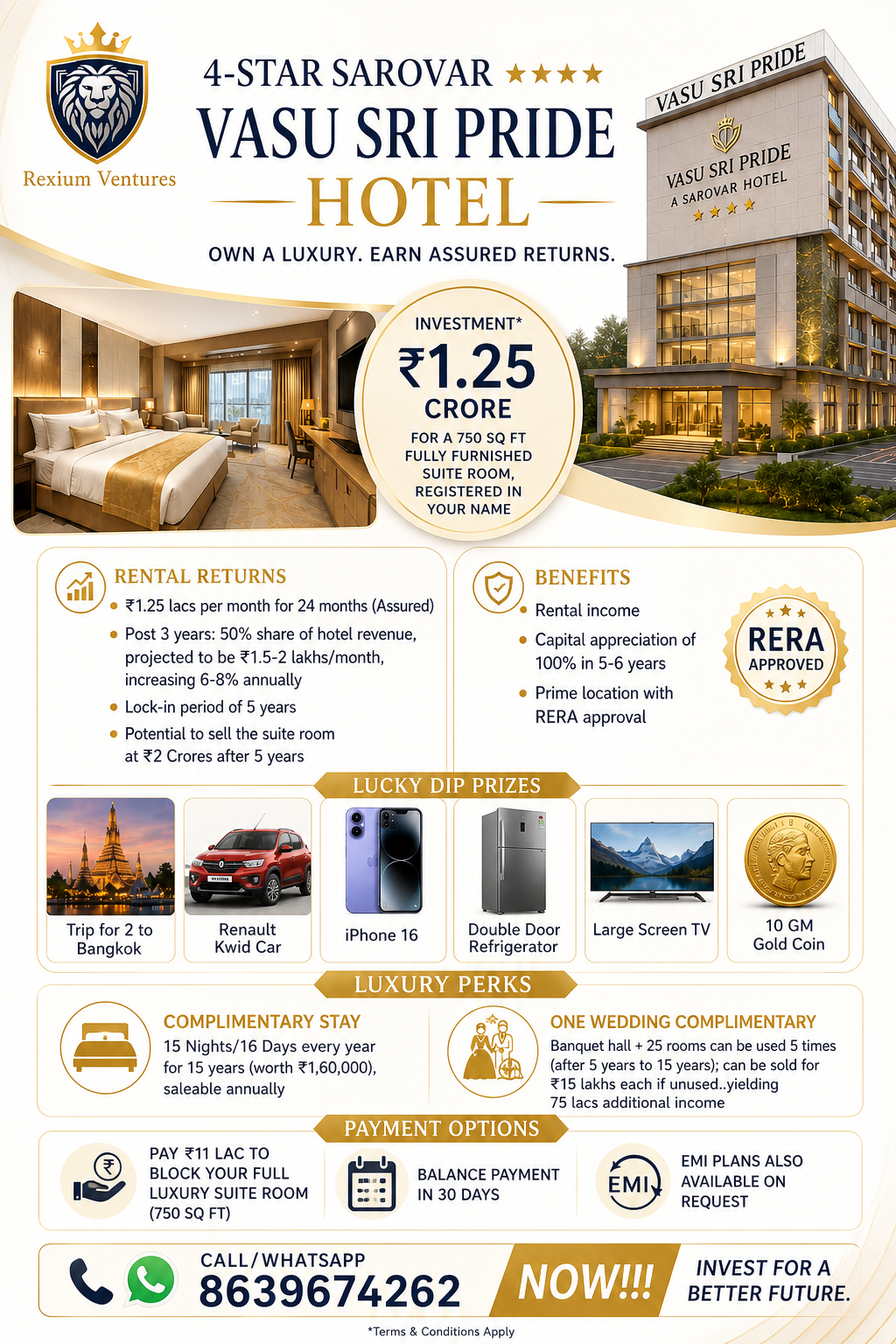 Luxury Suite Room Investment